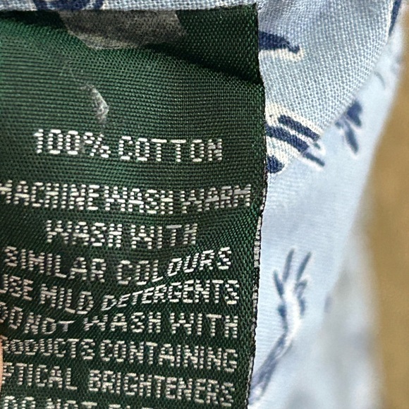 RODD & GUNN Shirt Mens Large Sport Fit Blue Tropical Print Italy Woven Button Up - Picture 5 of 8